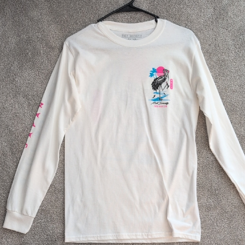 Riot Society Flamingo Japanese Long Sleeve